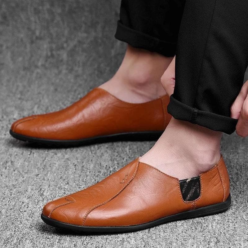 Eburwin - Chaussures en cuir à la mode Confort Orthopédique