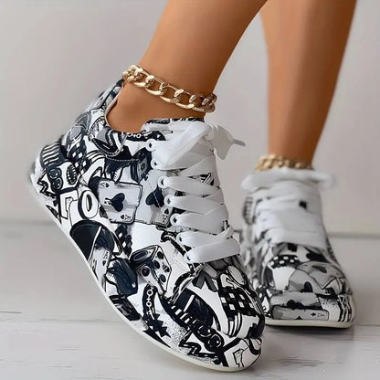 Chaussures Orthopédiques Femme avec Motif - Graffiti