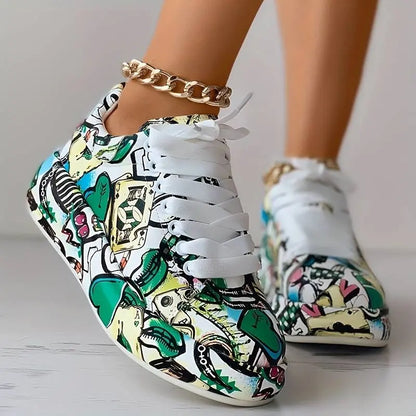 Chaussures Orthopédiques Femme avec Motif - Graffiti