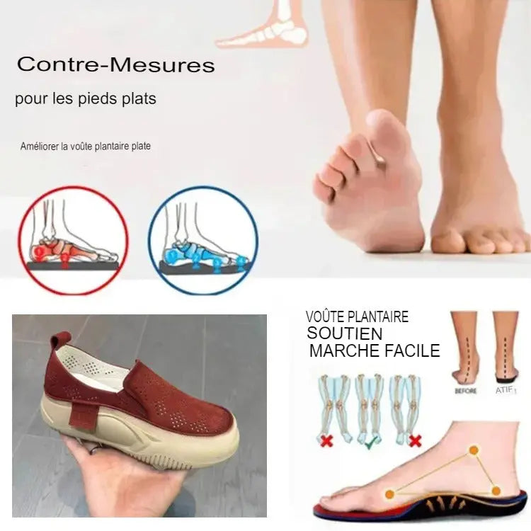 Mocassins confortables Oxfords Pour Femme Confort Orthopédique