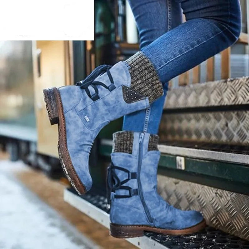 Bottes femmes de neige en daim Sckilly