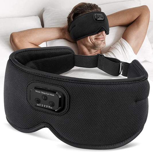 Masque de sommeil Bluetooth HD ultra doux avec musique Confort Orthopédique