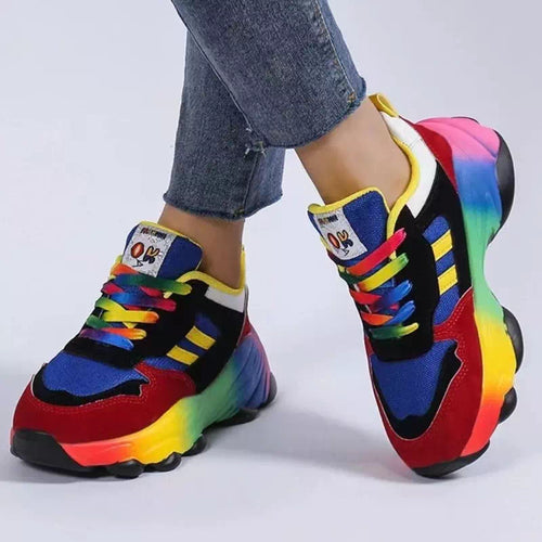 Zapatillas coloridas para mujer.