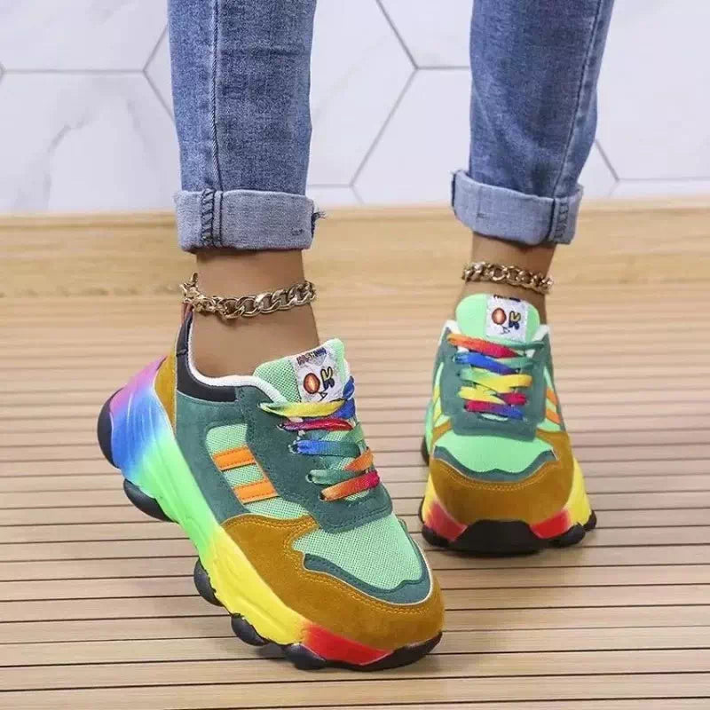 Zapatillas coloridas para mujer.