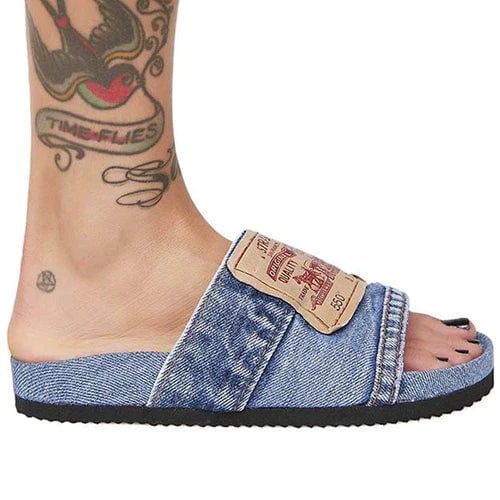 Sandales Orthopédiques Femme En Denim Élégantes & Confortables Confort Orthopédique