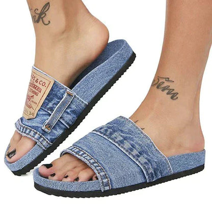 Sandales Orthopédiques Femme En Denim Élégantes & Confortables Confort Orthopédique