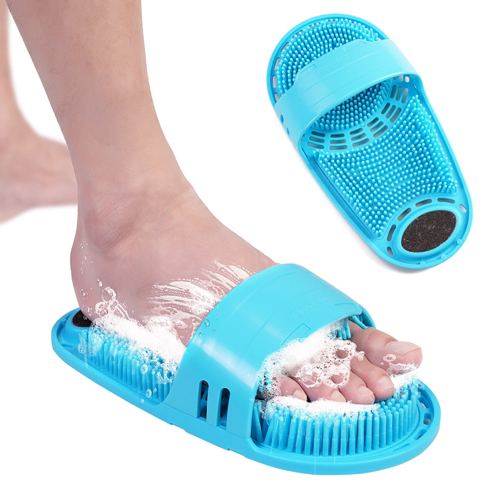 Brosse à pied pour salle de bain en Silicone Confort Orthopédique