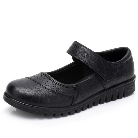 Women's orthopedic leather flat loafers
