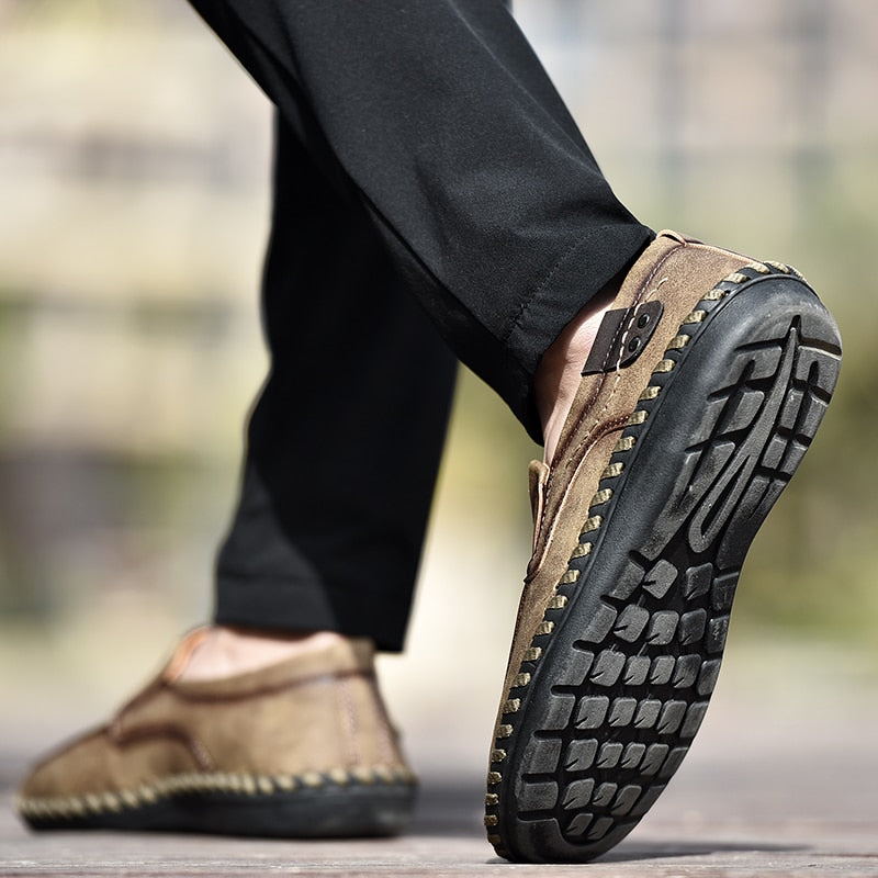 Mocassins en cuir confortables pour hommes Confort Orthopédique