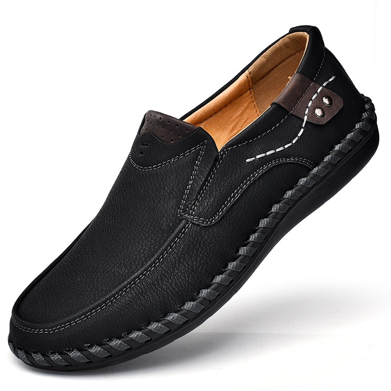 Mocassins en cuir confortables pour hommes Confort Orthopédique