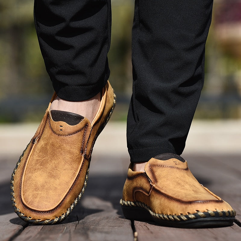 Mocassins en cuir confortables pour hommes Confort Orthopédique