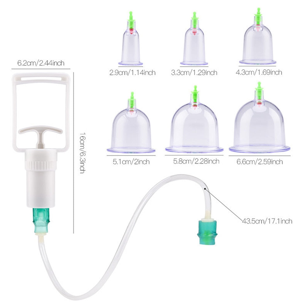 Ensemble de Thérapie CUPPING  Tasses Ventouse chinoises Confort Orthopédique